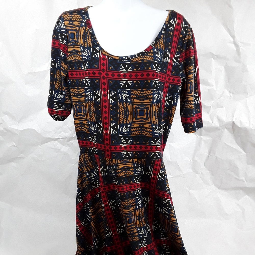 Lularoe Ana Aztec Print Dress XL Maxi